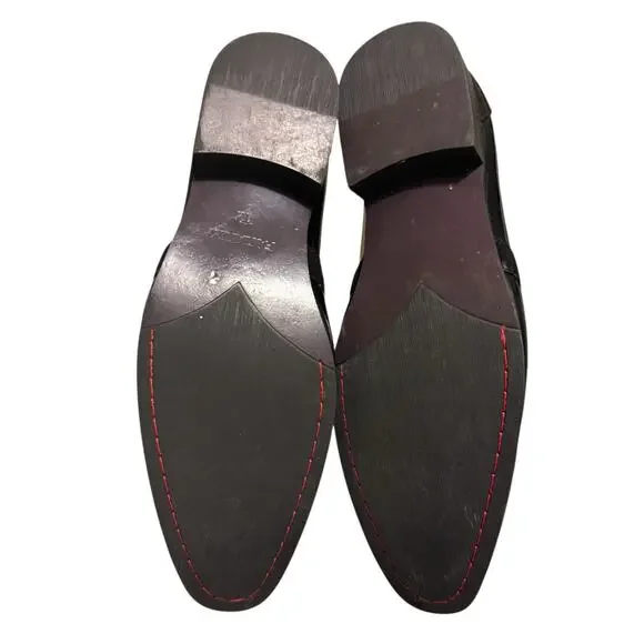 Faranzi Mens Black Patent Leather Loafer Slip-On Tuxedo Dress Shoe Size 12 - Picture 9 of 10